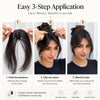 Luxury Imported Clip-In Curtain Bangs Hair Topper | Instant Makeover | Soft, Natural & Reusable