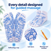 Reflexology Foot Massage Socks Set with Massage Tool | Printed Pressure Point Guide Socks for At-Home Foot Care