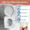 Flushable Toilet Seat Covers | 10 Disposable Paper Seat Covers for Travel & Public Restrooms