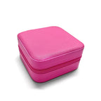 Portable Leather Travel Jewelry Organizer Box