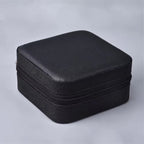 Portable Leather Travel Jewelry Organizer Box