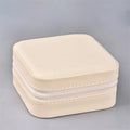 Portable Leather Travel Jewelry Organizer Box