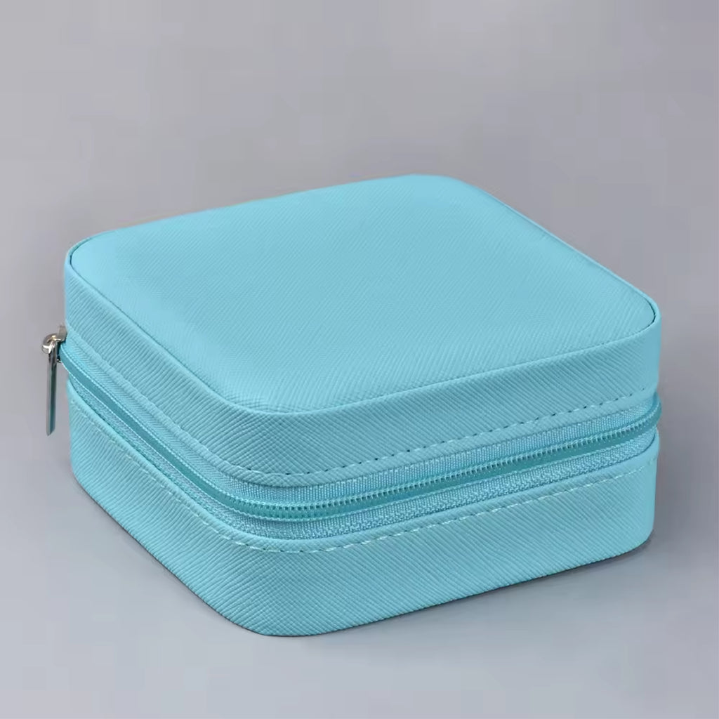 Portable Leather Travel Jewelry Organizer Box